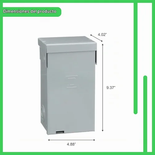 Vista 2 de Square D - Panel de spa Homeline HOME250SPA, centro de carga con interruptor principal encerrado de 50 amperios, 2 polos, interrupción de falla a