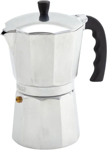 Vista 12 de IMUSA USA B120-43V, Cafetera de expreso de aluminio para estufa de 6 tazas, plateada