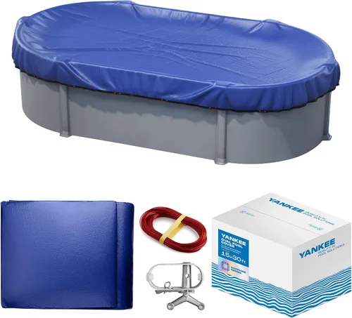 Vista 9 de Yankee - Cubierta para piscina ovalada de 12 x 18 pies para piscinas sobre el suelo