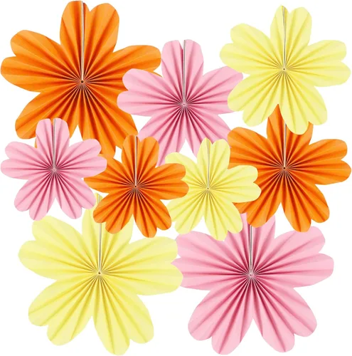 Vista 17 de zilue Decoraciones de fiesta pastel de flores de papel para pared, aula, telón de fondo floral, baby shower, fiesta de cumpleaños, decoración