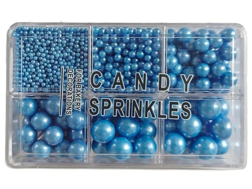 Vista 21 de Perlas negras comestibles en 5 tamaños de chispas de azúcar de 4.59 oz/4.6 onzas, 2,4,7,10,12 in, perlas de caramelo para decoración de pasteles