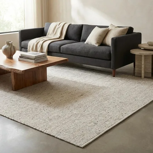 Vista 8 de Fab Habitat Expert Weavers - Alfombra de lana india pura enganchada a mano para interiores, proporciona comodidad y belleza para el uso diario
