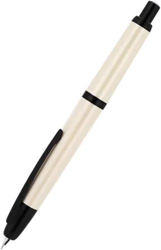 Vista 26 de Pluma estilográfica Jinhao 20 Press retráctil con plumín extrafino, convertidor de resina, regalo, transparente negro