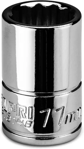 Vista 7 de Capri Tools Zócalo poco profundo de 0.157 in, accionamiento de 1/4", 12 puntos, métrico