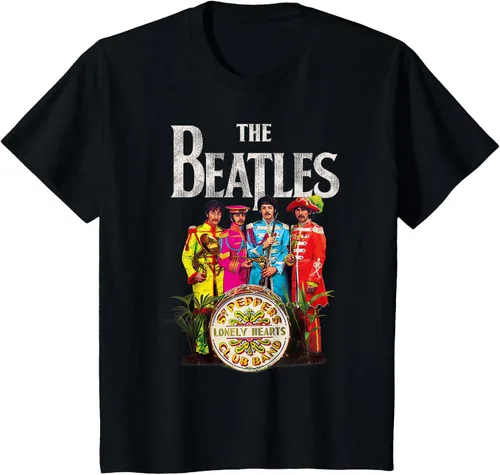 Vista 30 de The Beatles Sgt. Pepper's Lonely Hearts Camiseta de manga corta Negro
