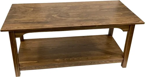 Vista 7 de Peaceful Classics Mesa auxiliar amish de madera rústica, muebles amish, estantes de 2 niveles, mesas de centro de granja hechas de madera real