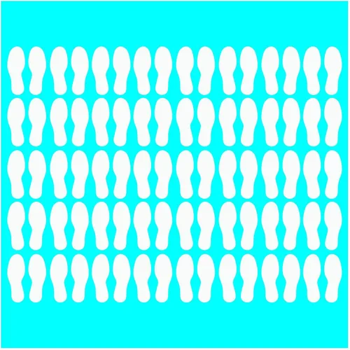 Vista 29 de LiteMark Calcomanías de vinilo para piso, calcomanías de línea para suelo de aula, oficinas, bailes, eventos, marcadores de puntos duraderos con Azul