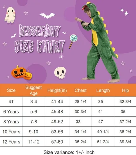 Vista 6 de BesserBay Disfraz unisex de animal para niños talla 4-12 años