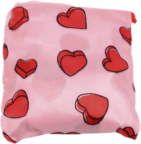 Vista 2 de BEEFLYING Bolsas de compras plegables Bolsas de comestibles reutilizables Bolsas de poliéster resistentes, Style3 Polyester Tote Bag Heart