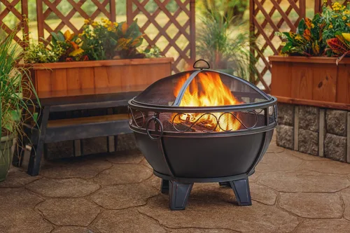 Vista 4 de Pleasant Hearth GHP Group OFW295R Bellora hoguera, bronce frotado