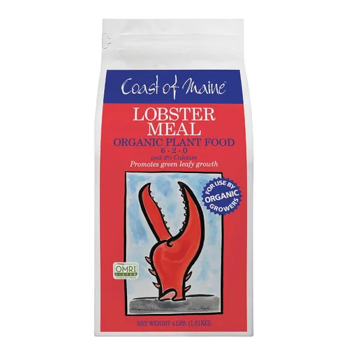 Vista 3 de Coast of Maine Harina de langosta, 4 libras (paquete de 2) alimento orgánico para plantas y calcio, con certificación OMRI, para crecimiento