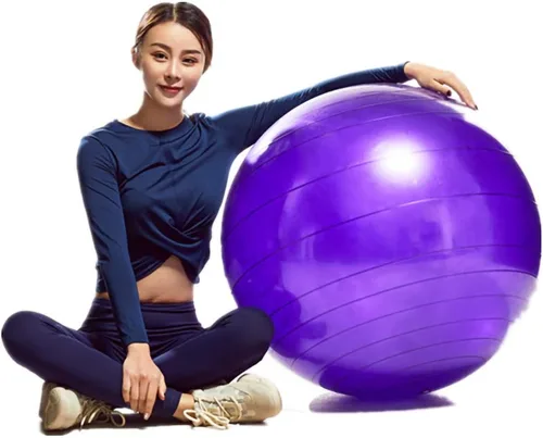 Vista 3 de Fullgaden Pelota de ejercicio (21.7-29.9 pulgadas) con bomba de pie rápida, grado profesional, antiestallidos y antideslizante, equilibrio