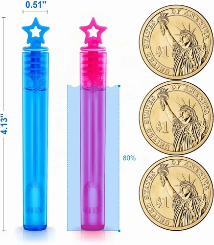 Vista 2 de SpringFlower 200 piezas de varitas mini para burbujas, surtido de juguetes para regalos de fiesta para niños, temática de cumpleaños, Halloween