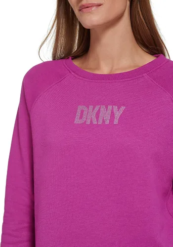Vista 5 de DKNY Cuello redondo con logotipo de diamantes de imitación