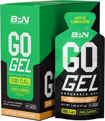 Vista 11 de BARE PERFORMANCE NUTRITION, BPN Go Gel Endurance, 0.94 onzas de carbohidratos y 100 calorías por paquete, vegano + gel para correr sin gluten, 10