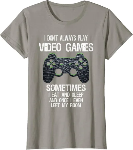 Vista 88 de Funny Gamer Video Games - Camiseta para niños y adolescentes, ajuste clásico, color negro, mezcla de algodón, Negro