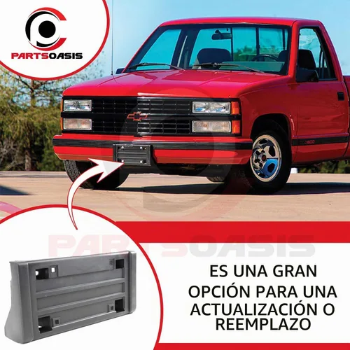 Vista 4 de Nuevo soporte de matrícula frontal de repuesto para Chevy/para GMC C/K Pickup de tamaño completo 1988-2002 con tira de impacto ajuste directo que