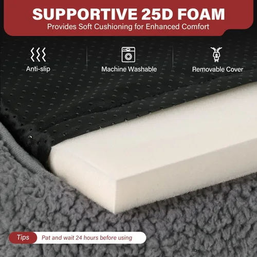 Vista 3 de Mora Pets Cama Autocalentable para Gatos, Almohadilla Autocalentable para Mascotas con Refuerzo y Espuma, Funda Extraíble Lavable, Antideslizante
