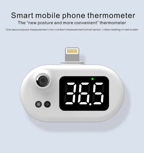 Vista 2 de Termómetro médico para la frente, termómetro para adultos y niños con pantalla LED, alarma de fiebre, viaje sin contacto. (blanco) 11
