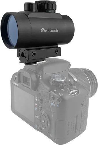 Vista 2 de Astromania 1X40RD Reflex - Soporte de punto rojo y verde con placa de zapata Fijar a la conexión flash de la cámara DSLR, para fotografía diurna