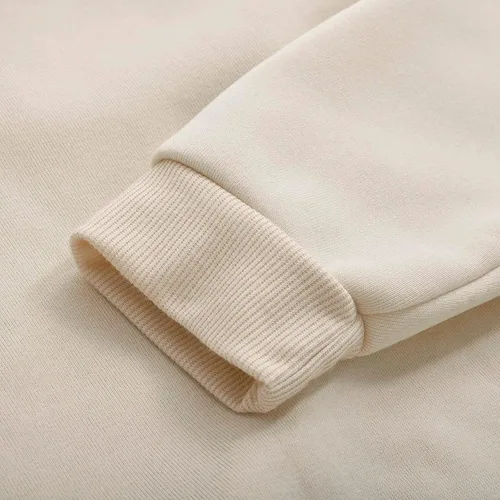 Vista 7 de Sudadera de manga larga con cuello redondo para mujer, ajuste holgado, talla grande, estilo túnica, beige f, M