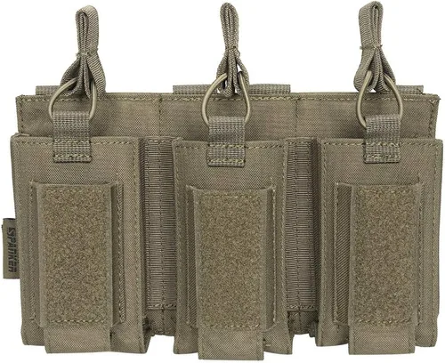 Vista 21 de EXCELENTE ELITE SPANKER - Funda de munición de tipo MOLLE con parte superior abierta, individual/doble/triple, para cargadores elásticos de rifle M4