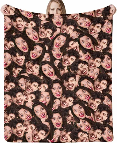 Vista 19 de D-Story Mantas faciales personalizadas, regalo personalizado con fotos para papá, día del padre