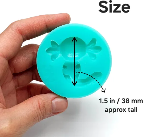 Vista 3 de Molde de silicona para axolotl de bebé, arcilla de polímero de porcelana fría hecha a mano NC071 molde de axolotl de arcilla seca al aire, molde