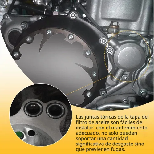 Vista 6 de Kit de juntas tóricas de cubierta de filtro de aceite para Yamaha