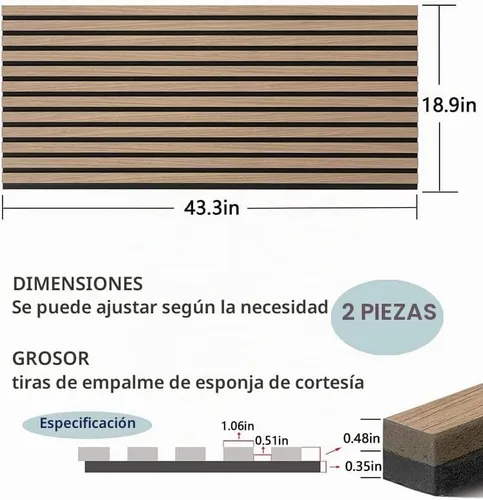 Vista 2 de Paneles de listones de chapa de madera acústica para decoración de paredes interiores y techos 3D sin costuras empalmadas absorbentes de sonido