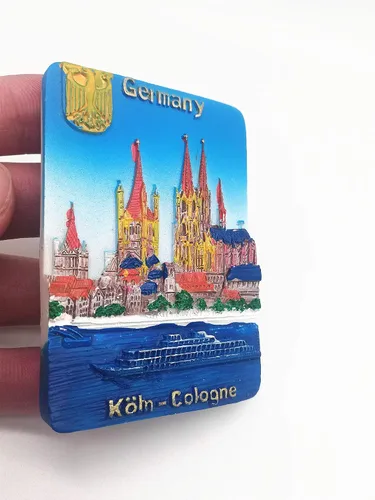 Vista 2 de 3D Colonia Alemania Imán del refrigerador del recuerdo, hogar y decoración de la cocina Colonia Alemania imán del refrigerador