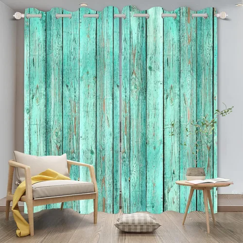 Vista 25 de Cortinas rústicas para ventana de puerta de granero, puerta de madera gris, puerta de garaje, tratamiento de ventana para sala de estar, dormitorio