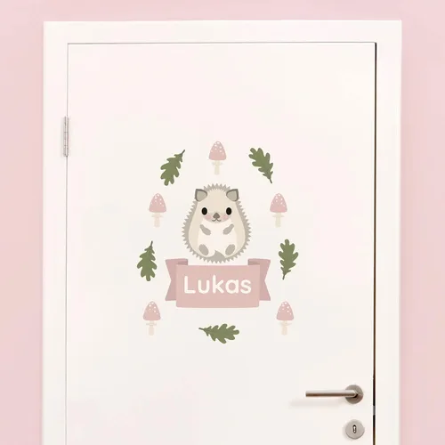 Vista 18 de Calcomanías de puerta personalizadas para habitación de niños, calcomanías de pared con nombre personalizado para decoración de habitación de bebés