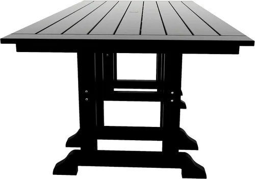 Vista 4 de Muebles Mesa de Comedor Rectangular Adirondack de 37 Pulgadas de Ancho x 71 Pulgadas de Largo, Resistente a los Rayos UV y a la Decoloración para su