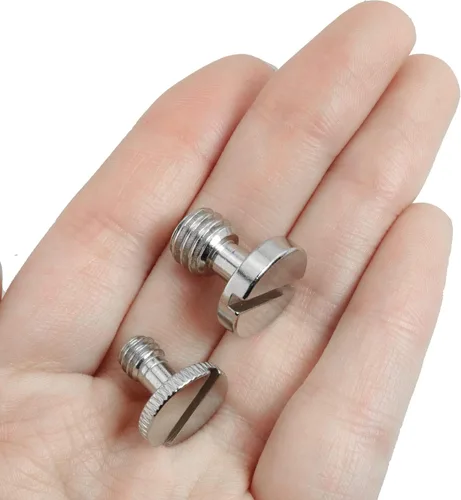 Vista 2 de Tornillo de liberación rápida LUORNG 3 piezas 3/8 pulgadas y 3 piezas de 1/4 pulgadas de tornillo de liberación rápida tornillo trípode adaptador