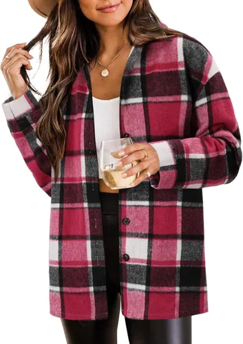 Vista 79 de ZOLUCKY Chaqueta de manga larga con botones para mujer, talla grande, blusas