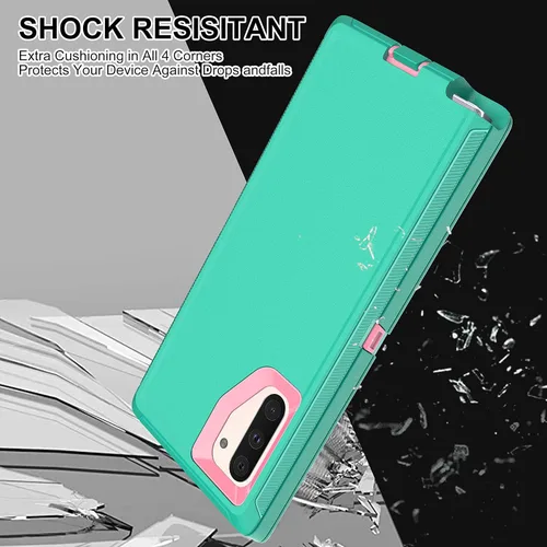 Vista 6 de Funda para Samsung Galaxy Note 10 con protector de pantalla de TPU flexible autorreparable [2 unidades], 3 en 1, cuerpo completo, a prueba