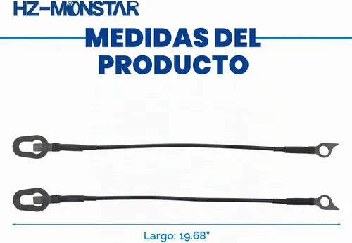 Vista 7 de Correa de cable de soporte para portón trasero izquierda y derecha Reemplazar 55345124AB