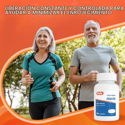 Vista 5 de Watson Rugby Labs Niacina Time Release 1000mg 100ct