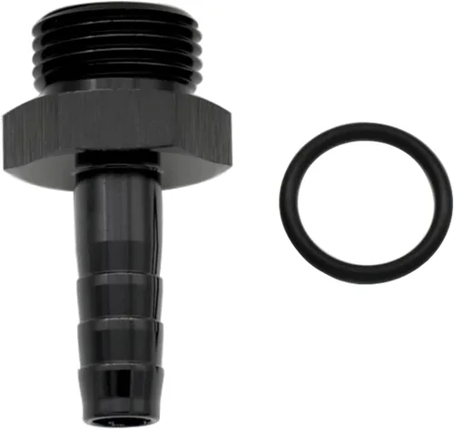 Vista 22 de Aluminio -4 AN ORB macho a 1/4 "(6.35mm) Barb Push On Manguera Adaptador Negro