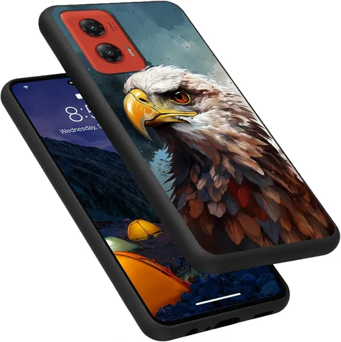 Vista 123 de Funda para Motorola Moto G Play 4G 2024, delgada y ligera, de silicona de TPU suave, color negro, ultrafina, para Motorola Moto G Play 4G 2024, Art