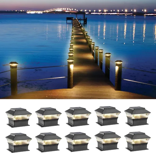Vista 16 de 50 Lumen Luces Solares para Postes, 3 Modos Luces para Deck al Aire Libre, Valla, Tapa de Poste - 4x4 3.5x3.5 4.5x4.5 o 5.5x5.5, Luces LED