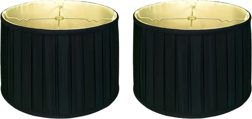 Vista 15 de Royal Designs "Shallow Drum English Box - Pantalla básica plisada para lámpara, oro antiguo, 11" x 12" x 8.5" (BS-748-12AGL)