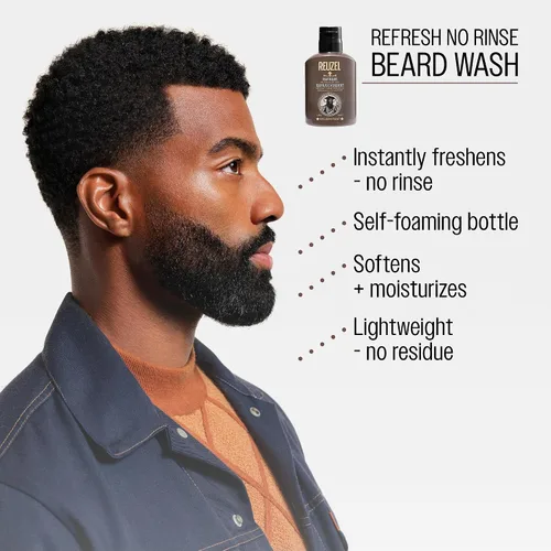 Vista 4 de Reuzel Refresh - Lavado de barba sin enjuague, para hombre, 6.8 fl oz