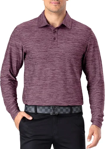 Vista 23 de NAVISKIN Camisas polo para hombre, de secado rápido, UPF 50, manga larga y corta, que absorben la humedad