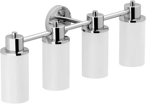 Vista 12 de Moen DN0761BG Iso - Accesorio de tocador de baño de doble montaje con 1 luz con vidrio esmerilado, oro cepillado