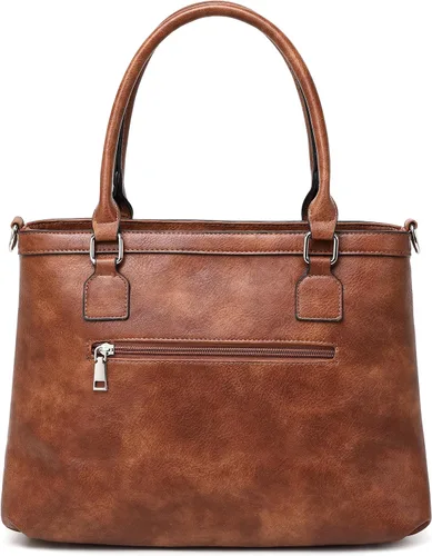 Vista 3 de Monederos de cuero para mujer, bolso cruzado de gran capacidad, bolso de hombro negro