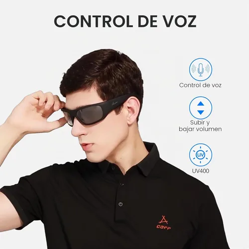 Vista 4 de OhO sunshine Bluetooth Audio Sunglasses, Lightweight Open Ear Sport Glasses, 10H Playtime,Water Resistant with Voice Control