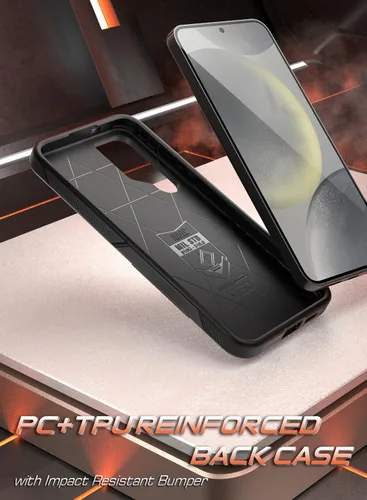 Vista 5 de Poetic Funda protectora para Galaxy S24 Plus de 6.7 pulgadas, de doble capa, delgada, a prueba de golpes, color negro