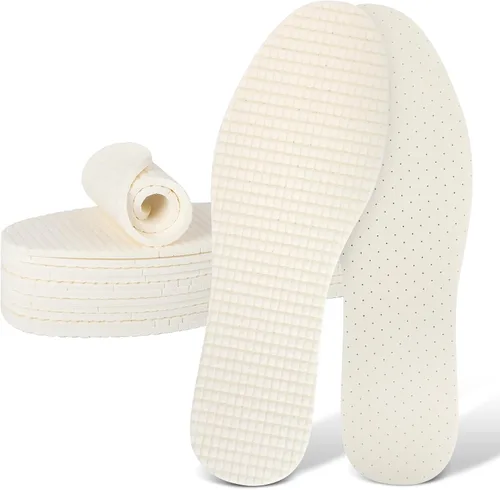 Vista 7 de 6 pares de plantillas de zapatos descalzos, plantillas transpirables para zapatos, plantillas de espuma de látex, lavables y cortables, plantillas 6